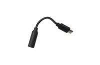 univerzální adaptér microUSB - 3,5mm jack černá