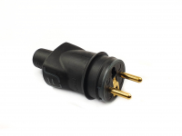 Vidlice Legrand 050445, pryžová přímá IP44 230V černá
