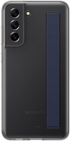 originální pouzdro Samsung Slim Strap Cover grey pro Samsung G990B Galaxy S21 FE 5G