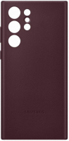 originální pouzdro Samsung Leather Cover burgundy pro Samsung S908B Galaxy S22 Ultra 5G