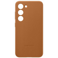 originální pouzdro Samsung Leather Cover brown pro Samsung S911B Galaxy S23 5G