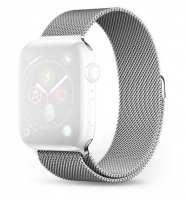 Devia výměnný kovový pásek Milánský tah pro Apple Watch 42, 44, 45, 46, 49mm stříbrná