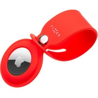 FIXED pouzdro silikonové s popruhem pro Apple Airtag red