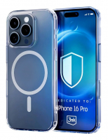 3mk pouzdro MagCase pro Apple iPhone 16 Pro transparentní