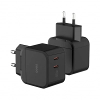 nabíječka QDOS PowerCube GaN QC4.0+ PD3 2x USB-C s výstupem 45W černá