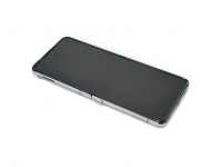 originální LCD displej + sklíčko LCD + dotyková plocha + střední rám Samsung F721B Galaxy Z Flip4 5G stříbrná