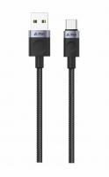 iPeax opletený datový kabel USB-A/USB-C 3A 60W černá 1,5m
