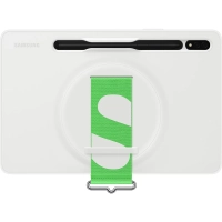 originální pouzdro Samsung Silicon Cover with Strap pro Samsung SM-X700 Galaxy Tab S8 Wifi, SM-X706 Galaxy Tab S8 5G bílá