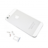 housing - kryt baterie včetně sklíček kamery Apple iPhone 5 stříbrná
