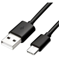 originální nabíjecí a datový kabel TCL USB-A/USB-C 10W černá 0,8m