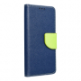 ForCell pouzdro Fancy Book lime blue pro Sony F3311 Xperia E5