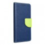 ForCell pouzdro Fancy Book blue lime pro HTC Desire 630