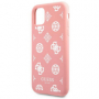 Guess pouzdro Liquid Silicone White Peony pink pro Apple iPhone 12 Pro Max