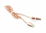 Opletený datový kabel Jekod Combo USB-C/microUSB FastCharge 2A pink 1m