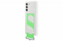 originální pouzdro Samsung Silicone Cover with Strap pro Samsung G990B Galaxy S21 FE bílá - 