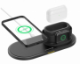 Bezdrátová nabíječka Swissten 3v1 pro Apple iPhone, Watch, Airpods 15W black