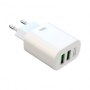 Nabíječka XO L85C QuickCharge s 2x USB výstupem 2.4A/12W white - 
