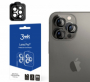 Ochranné tvrzené sklo na sklíčko kamery s kovovým rámečkem 3mK Graphite Grey pro Apple iPhone 13 Pro, iPhone 13 Pro Max - 