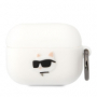 Karl Lagerfeld pouzdro 3D Logo NFT Choupette Head silikonové pro Apple AirPods Pro 2019 white
