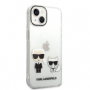 Karl Lagerfeld pouzdro PC/TPU Ikonik Karl & Choupette transparent pro Apple iPhone 14 Plus