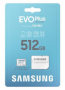 MicroSDXC 512GB Samsung EVO Plus s adaptérem - 