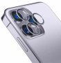 ochranné tvrzené sklo na sklíčko kamery s kovovým rámečkem 3mK violet pro Apple iPhone 14 Pro, iPhone 14 Pro Max, 3ks