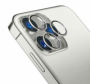 ochranné tvrzené sklo na sklíčko kamery s kovovým rámečkem 3mK Silver pro Apple iPhone 15 Pro, iPhone 15 Pro Max, 3ks