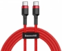 datový kabel Baseus Cafule USB-C/USB-C FastCharge 3A red 2m
