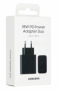 originální duální nabíječka Samsung EP-TA220 Fast Charge s USB-C a USB-A výstupem 35W black - 