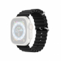 Dux Ducis výměnný silikonový pásek Ocean Wave pro Apple Watch, Watch 2, 3, 4, 5, 6, 7, 8, 9, 10, SE, SE 2. gen, verze 42, 44, 45, 49mm černá