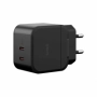 nabíječka QDOS PowerCube GaN QC4.0+ PD3 2x USB-C s výstupem 45W černá - 