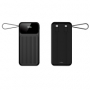 maXlife powerbanka MXPB-06 s integrovanými USB-C a Lightning kabely Fast Charge 10000mAh 22,5W černá - 