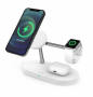 bezdrátová nabíječka Spello Charging Stand 3v1 MagSafe 15W bílá - ROZBALENO