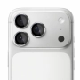 ochranné tvrzené sklo na sklíčko kamery s kovovým rámečkem 3mK pro Apple iPhone 17 Pro, iPhone 17 Pro Max stříbrná, 3ks - 