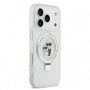 Karl Lagerfeld pouzdro Ringstand Karl and Choupette MagSafe pro Apple iPhone 17 Pro bílá - 