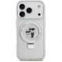 Karl Lagerfeld pouzdro Ringstand Karl and Choupette MagSafe pro Apple iPhone 17 Pro bílá - 
